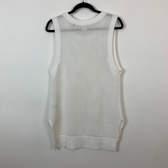 Cabi medium white asymmetrical open sweater tunic - Picture 6 of 8